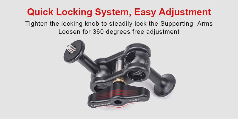 [AUSTRALIA] - Sunwayfoto GA-03 Magic Arm Multi-Purpose Tripod Accessory Mount 1/4" 