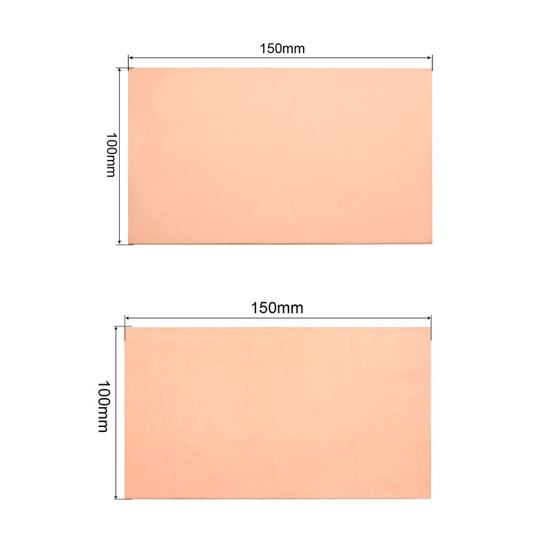 MECCANIXITY Copper Clad Board FR4 Prototyping PCB Boards for Circuits Projects, 150mm x 100mm, Pack of 15