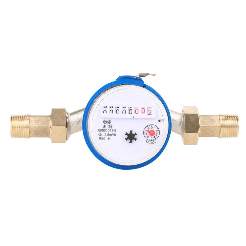 Water Fow Meter, Read of Cubic Cold Water Meter, Single Water Flow Meter, Dry Table Measuring Tools Suitable for Garden and Home