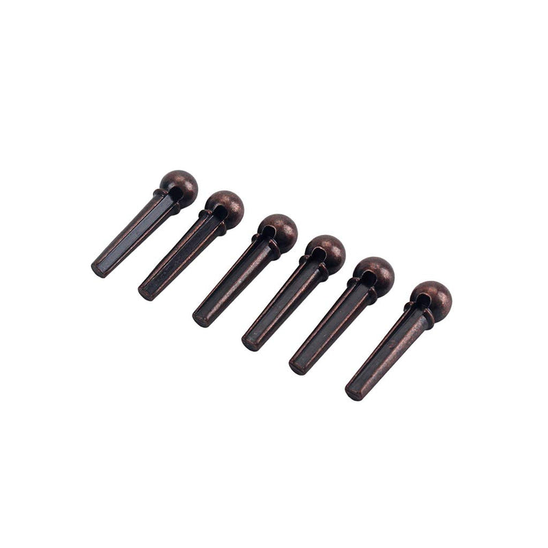 Alnicov Guitar Bridge Pins 6PCS Bronze Guitar Bridge Pins String Studs for Folk Acoustic Guitars Replacement