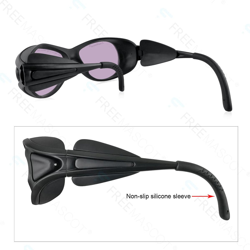 FreeMascot OD 5+ 190nm-380nm / 750nm-860nm Wavelength Violet and Infrared Laser Safety Glasses Frame Style 2