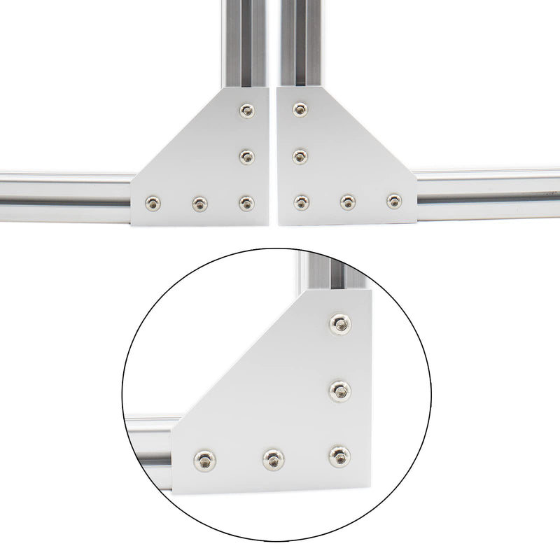 [AUSTRALIA] - 4 PCS Joint Plate, TTZEZE Surface Anodic Oxidation Silver L Shape Corner Bracket Plate 5 Hole Outside Joining Plate for 3030 Series Aluminum Profile 3D Printer Frame 3030L 