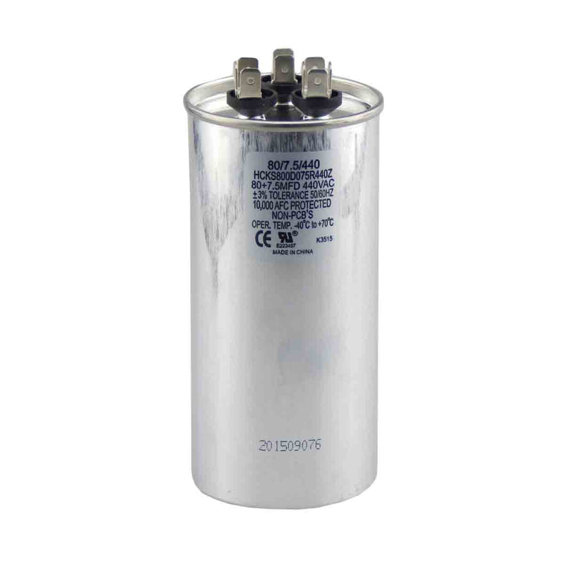[AUSTRALIA] - 80/7.5 MFD Replaces Both 440 and 370 Volt Round Run Capacitors Dual Capacitor TradePro 80 + 7.5 