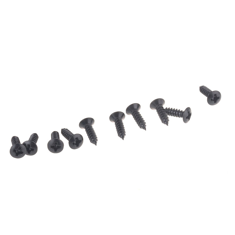 Musiclily 3x12mm Pickguard Mounting Screws for Guitar Bass,Black(50 Pieces) Black