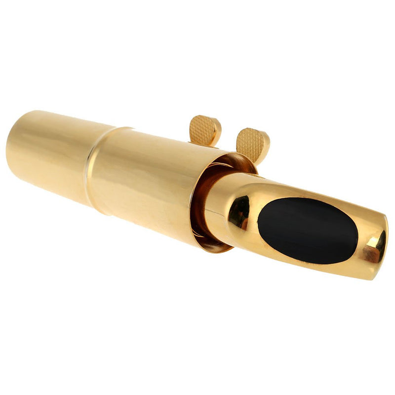 Andoer Jazz Tenor Sax Saxophone 5C Mouthpiece Metal with Mouthpiece Patches Pads Cushions Cap Buckle Gold Plating