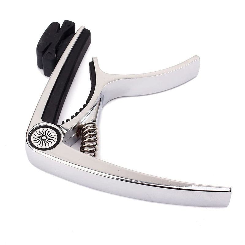 Alnicov Guitar Capo Zinc Alloy with Plectrum Holder for Acoustic Electric Folk Guitar Parts