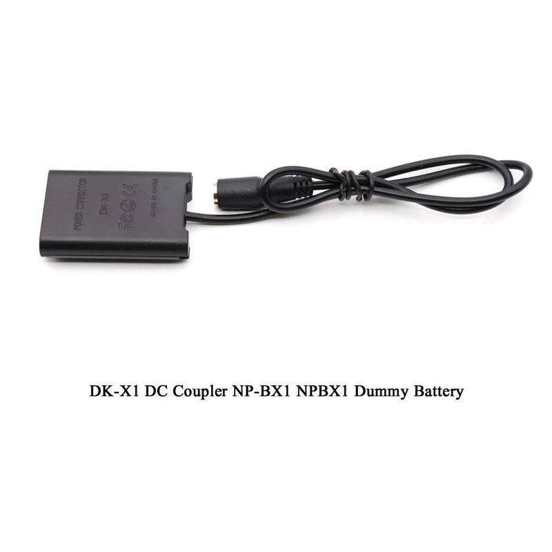 USB Cable AC-LS5 Drop Voltage Cable 5V-4.2V Camera Mobile Power Bank Charger + DK-X1 DC Coupler NP-BX1 NPBX1 Dummy Battery for Sony DSC-RX1 DSC RX100 RX1R