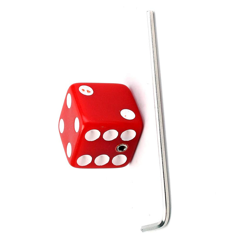 Alnicov 3 Pieces Red Dice Volume Control Knobs with Wrench Plastic for Electric Guitar Parts Replacement
