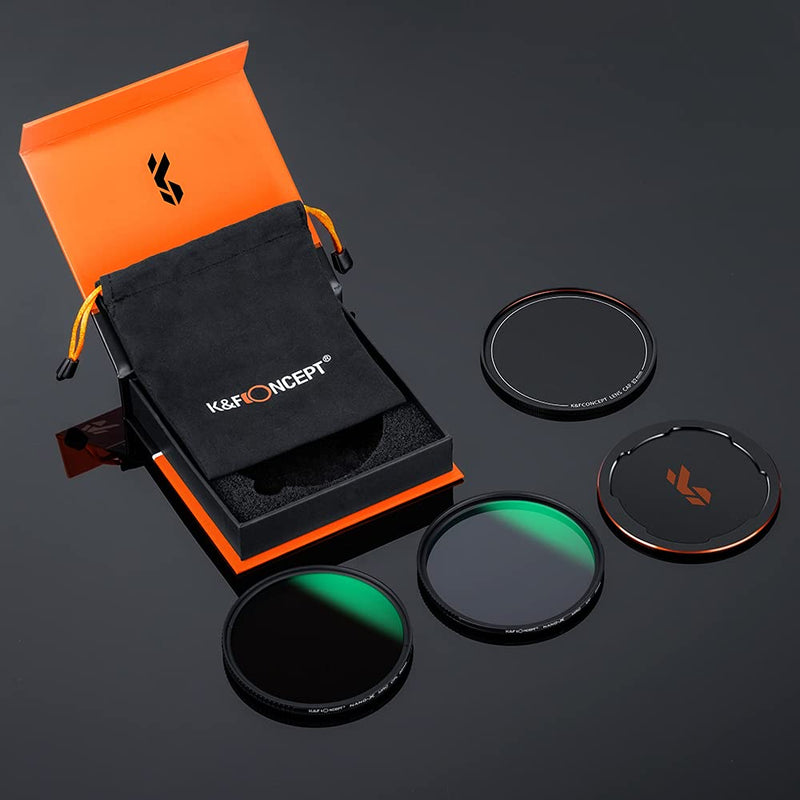 [AUSTRALIA] - K&F Concept 67mm Circular Polarizers Filter & MC UV Protection Filter Kit (2 pcs) with Up & Down Lens Cap, 28 Multi-Layer Coatings HD CPL/UV Filter Set for Camera Lens (Nano-X Series) 