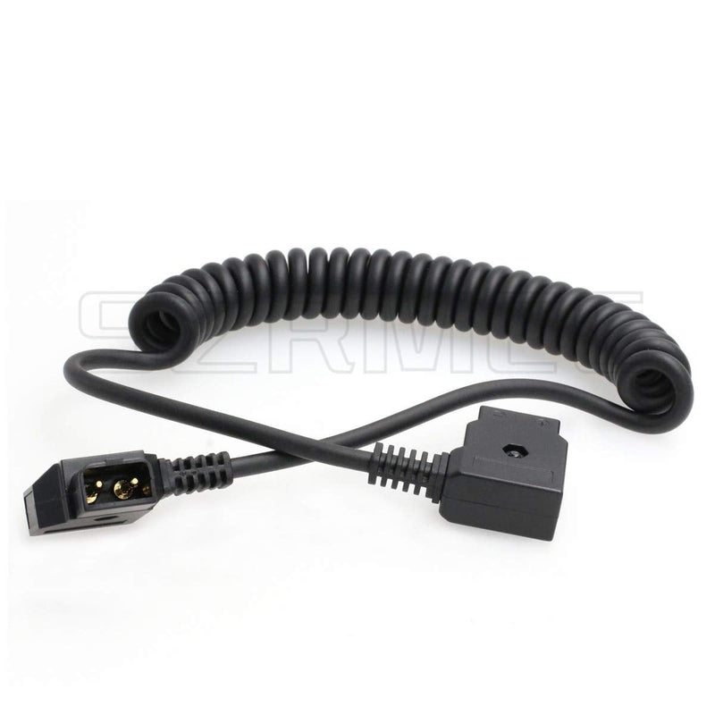 SZRMCC Interface Conversion Coiled Cable D-Tap 2 Pin Male to Female for IDX Anton-Bauer Battery ARRI Red Camera (Coiled Cable)