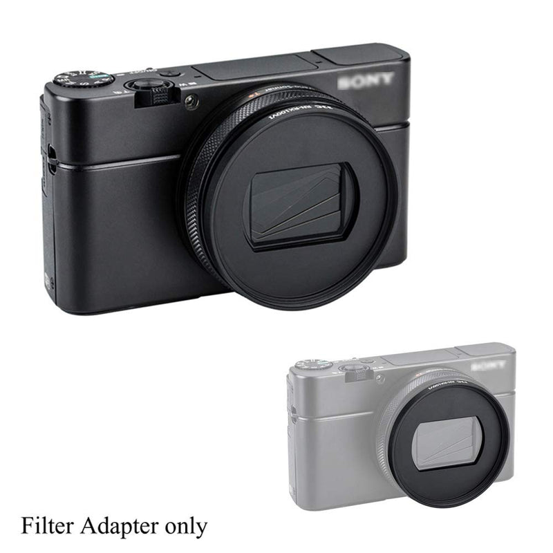 Filter Adapter JJC Lens Ring Adapter Fits for Sony RX100 VI 52mm with Filter Lens Cap & Lens Cap Keeper