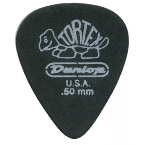 Dunlop 488P.50 Tortex Pitch Black, .50mm, 12/Player's Pack