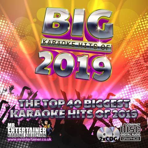 KARAOKE 2019 CD+G (CDG) Disc Pack. The Top 40 Chart Pop Songs of 2019. Mr Entertainer Big Hits
