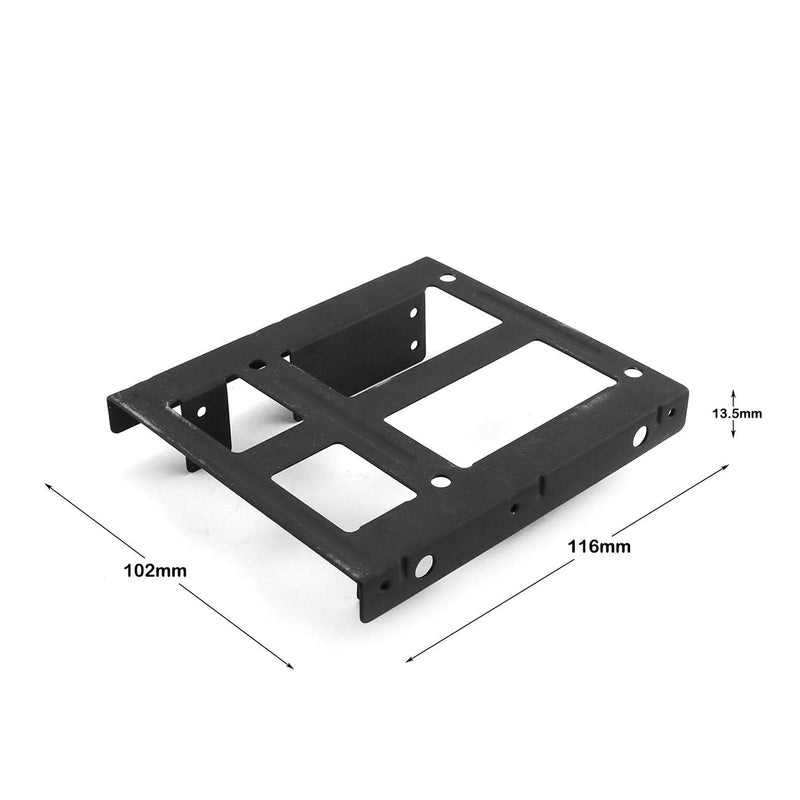 RLECS Metal Dual Desktop HDD/SSD Hard Drive Bay Mounting Holder Adapter 2.5 to 3.5 Double-Deck SSD Mounting Bracket