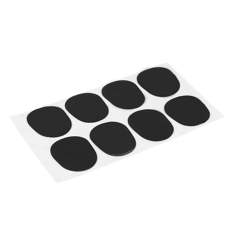 RiToEasysports Mouthpiece Patch Cushion,8pcs Sax Mouthpiece Pad Cushion with Rubber for Soprano Alto Tenor Saxophone Clarinet,Black or White(Black 0.3mm Big Oval) Black 0.3mm Big Oval