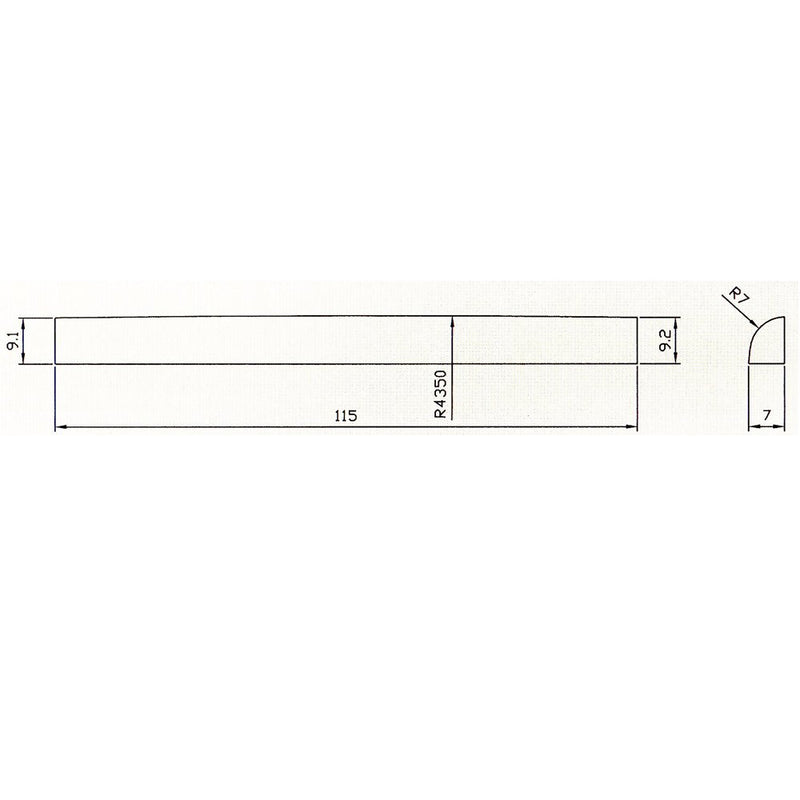 White Guitar nut/bridge blank 108mm x 6mm