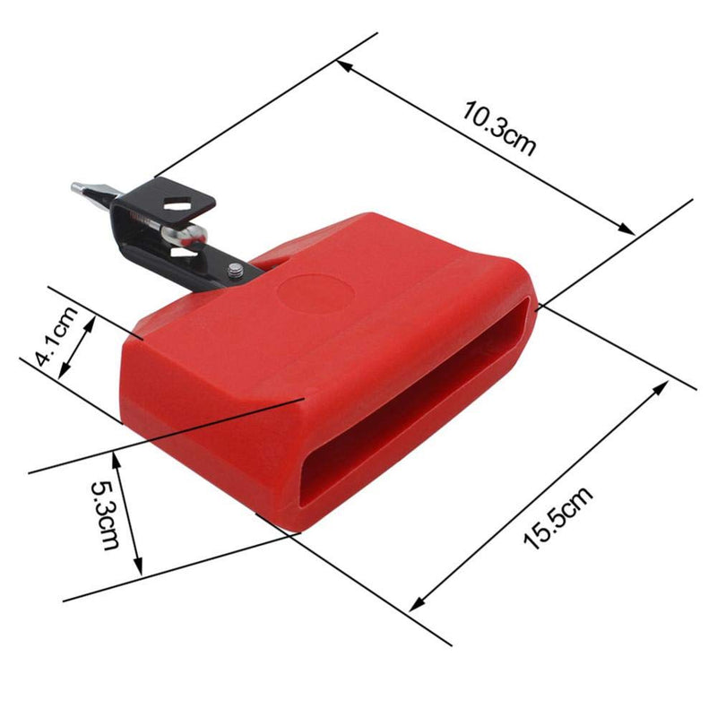 Bnineteenteam Cow Bell,5 inch ABS Plastic Cow Bell Noisemaker with Stick for Percussion Musical Instruments Red