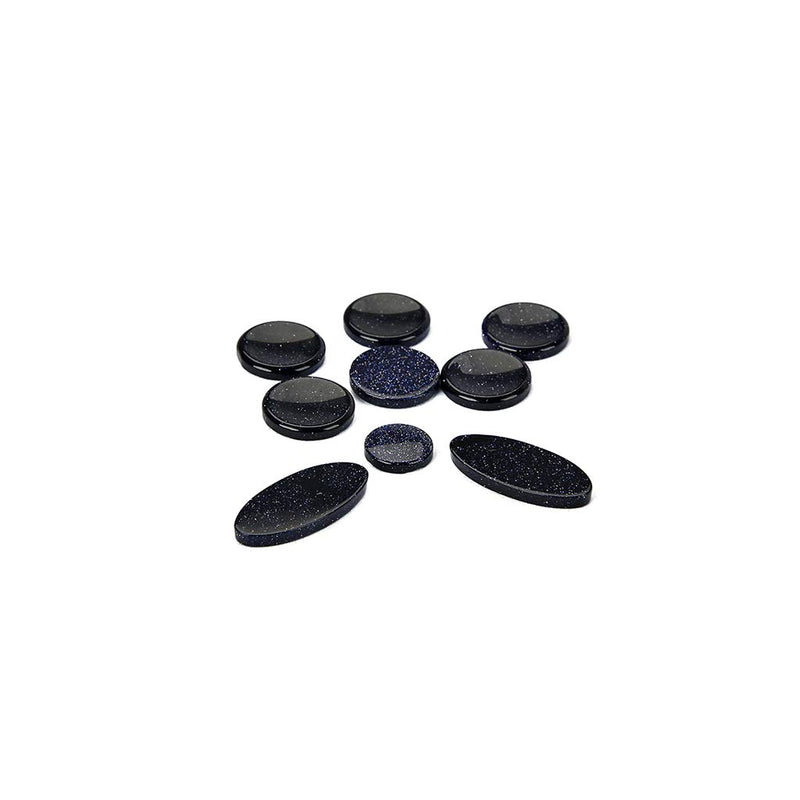 Alnicov Saxophone Key Buttons,9 Pcs Blue Sandstone Sax Key Inlays Buttons for Alto Tenor Soprano Saxophone