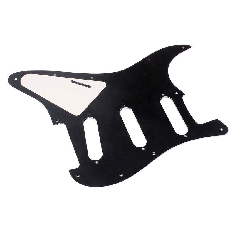 Alnicov 11 Hole Sss Guitar Strat Pick Guard Fits For Standard Strat Modern Guitar Replacement,Black