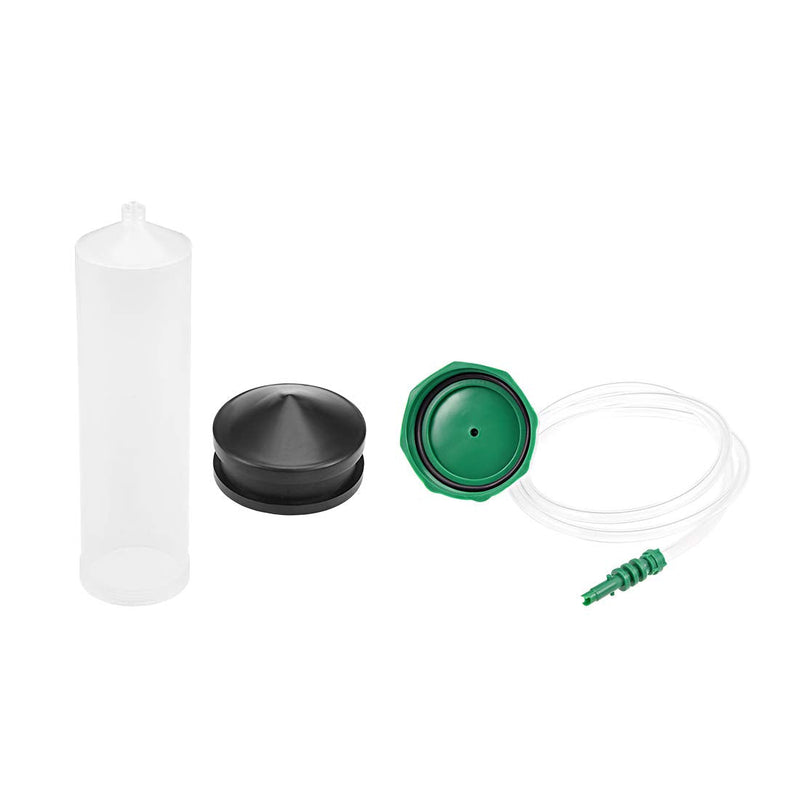 uxcell Air Tubing Glue Dispenser Syringes 300cc Clear w Adapter for Industrial, 2 Pcs (Plastic Cover)