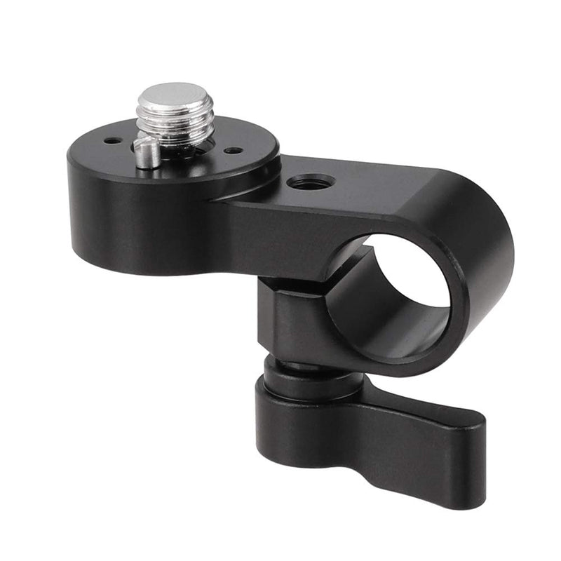 CAMVATE 15mm Single Rod Clamp Extension Adapter Install by 3/8"-16 Thread Hole for DSLR Camera Cage Rod Support