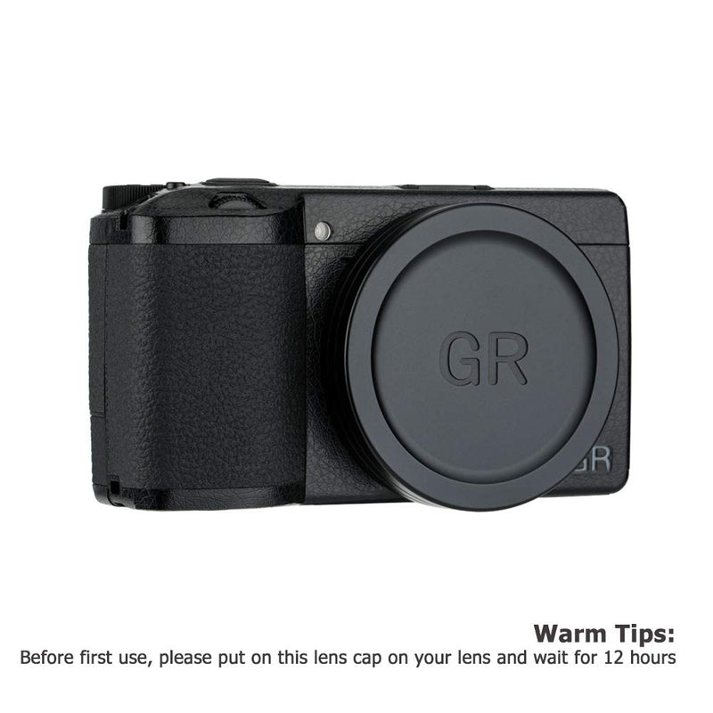 JJC Lens Cap Cover Protector for Ricoh GR III GRIII & GR II GRII Made of Aluminum Alloy & Soft EVA Interior -Black