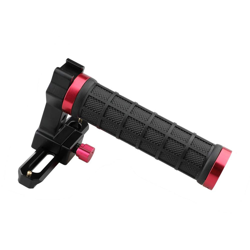 CAMVATE Quick Release Rubber Grip Top Handle with NATO Rail for Blackmagic Pocket Cinema Camera (Red) Red