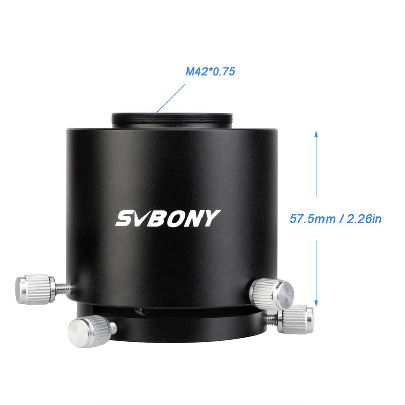 SVBONY Spotting Scope Camera Adapter Full Metal Extensionable Camera Adapter Two Tube Construction with T Ring Adapter for Nikon Fits SV46 and External Diameter 49mm to 58mm