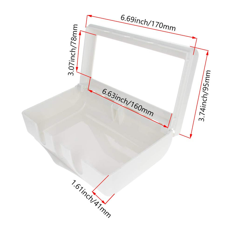 Fielect Weatherproof in Use Outlet Cover Plug Receptacle Protector for Retrofit Siding Construction White 118 Type 170x95x41mm 1Pcs