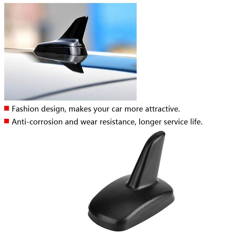 Acouto Car Antenna Shark, Car Black Shark Fin Roof Antenna Decoration for A3 2016-2018, 3897ZIY