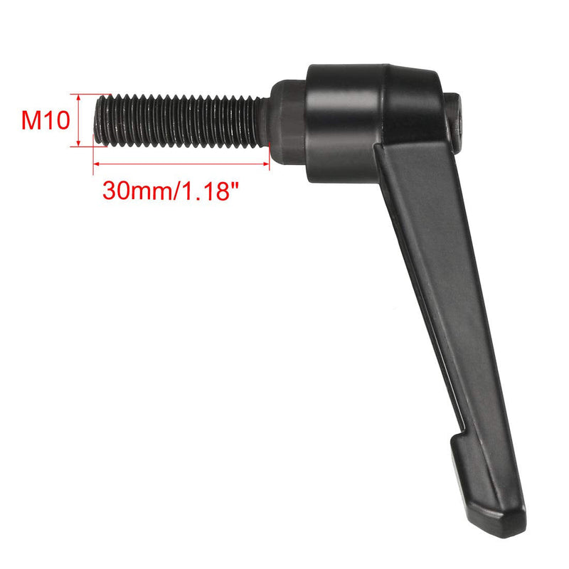 uxcell M10 x 30mmThread Push Button Ratchet Level Adjustable Handle Male Threaded Stud 4pcs M10 x 30mm