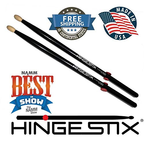 HINGESTIX - Practice Drumsticks, a learning tool that reinforces proper grip, finger technique, and rebound