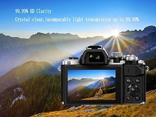 PCTC X-A7 Tempered Glass Screen Protectors film Compatible for Fujifilm Fuji X-A7 XA7 ProtectIve cover (3 Packs), 2* Hot Shoe Cap Cover