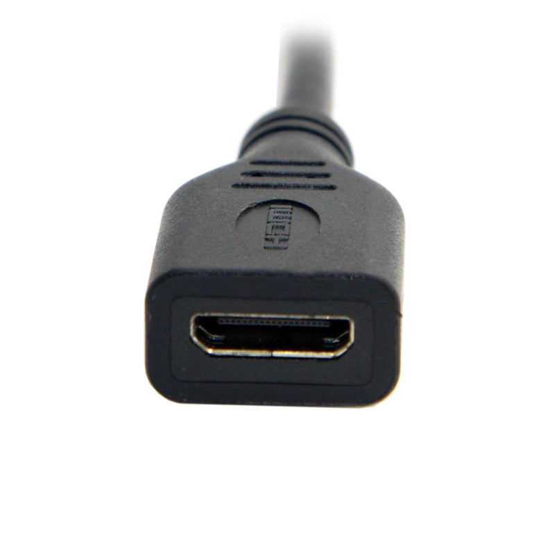 [AUSTRALIA] - CY Micro HDMI 1.4 Male Type D to Mini HDMI 1.4 Female Type C Extension Cable for Laptop PC HDTV 10cm 