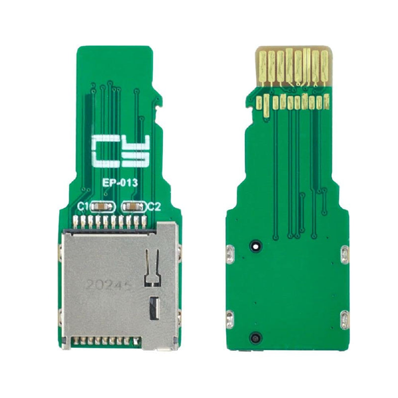 [AUSTRALIA] - Cablecc TF Micro SD Male Extender to TF Card Female Extension Adapter PCBA SD/SDHC/SDXC UHS-III UHS-3 UHS-2 Green TF Male to TF Female 