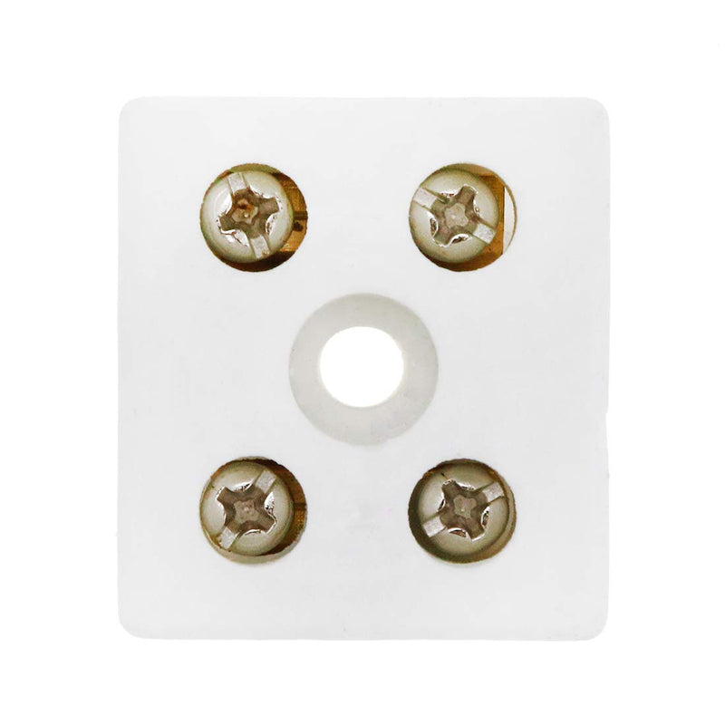 Dasunny 5 Pcs 30A 2-Position 5-Hole High Frequency Ceramic Terminal Block, Insulation High Temp Porcelain Wire Connector