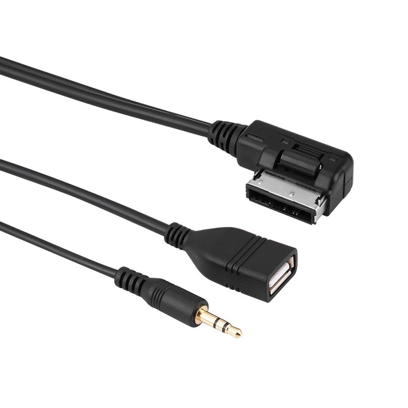 [AUSTRALIA] - VGEBY Wire Music Interface Audio Adaptor, Car Audio MP3 Auxillary Cable Aux-in USB Audio Music Interface Adapter Compatible for Mercedes Benz Mercedes Benz Aux Adapter 