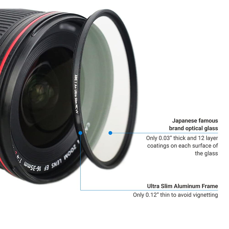 JJC Multi-Coated 67mm UV Filter for Canon EOS R RP R6 with RF 24-105mm f4-7.1 is STM Kit Lens for Canon 90D 80D 70D 77D with EF-S 18-135mm f3.5-5.6 Kit Lens & Other Lenses with 67mm Filter Thread Black