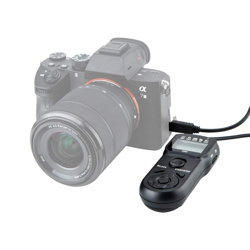 JJC Intervalometer Timer Remote Control Shutter Release for Sony A6000 A6100 A6600 A6500 A6400 A6300 A1 A7 A7II A7III A7IV A7R II III A7RIV A7S II A7SIII A9 ZV-1 RX100 VII VI V VA IV RX10 IV & More For Select Sony Camera