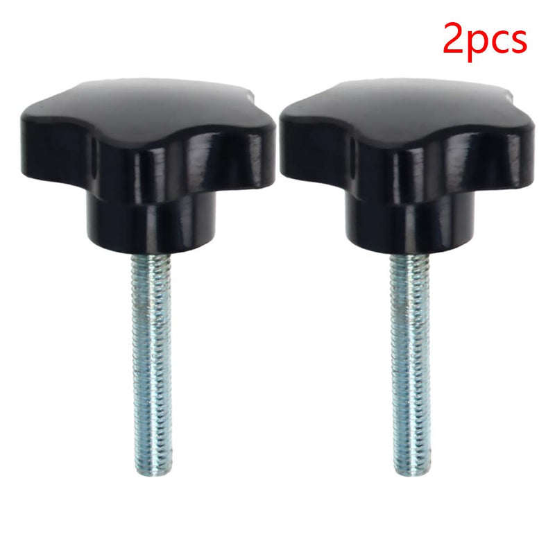 Othmro Black 8mm(M8) x 50mm Thread Replacement Star Hand Knob Tightening Screws 2Pcs M8x50