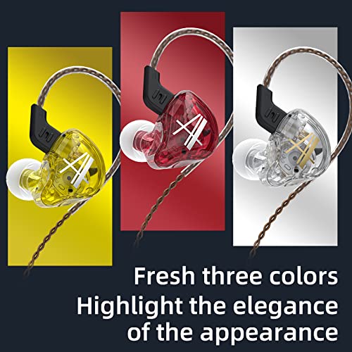 CCA CA2 in Ear Earbuds Wired Extra Bass Sports Earphone HiFi Stereo IEM Noise Cancelling in-Ear Monitor Headphones no mic CCA CA2 yellow