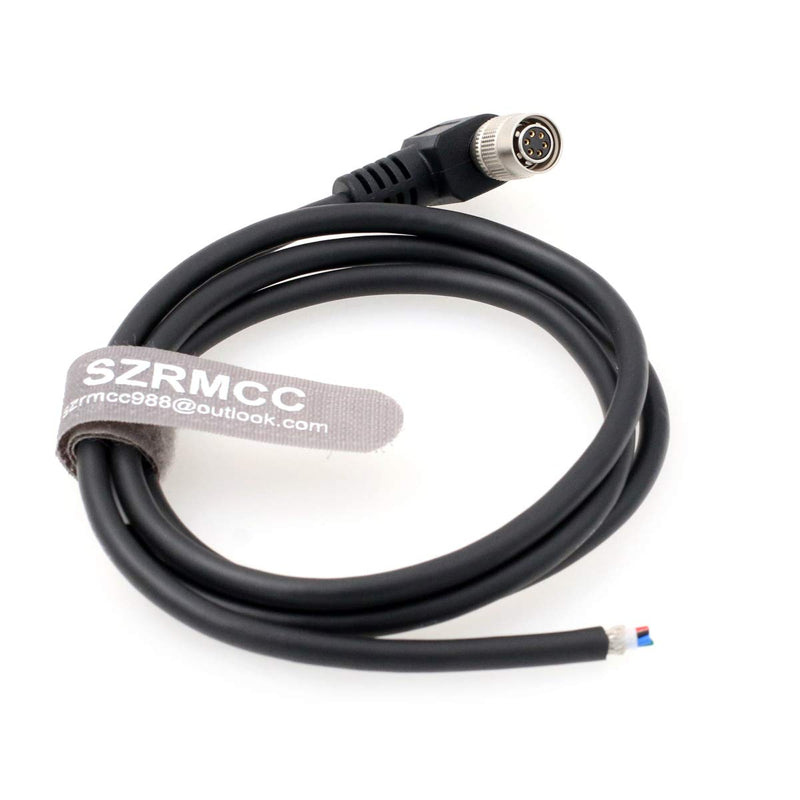 SZRMCC Right Angle HR10A-7P-6S Hirose 6 pin Female to Open end Shield I/O and Power Cable for Basler Sony AVT GIGE CCD Cameras (Right Angle, 1m)