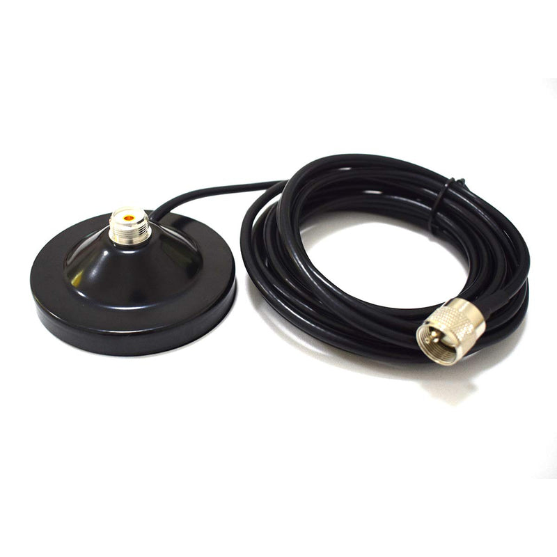 Mobile Radio Antenna Dual Band VHF/UHF 136-174MHz/400-470MHz and PL259 Male Connector Magnetic Mount Base for Vehicle Ham Radio Car Truck Amateur Radio NL-R2