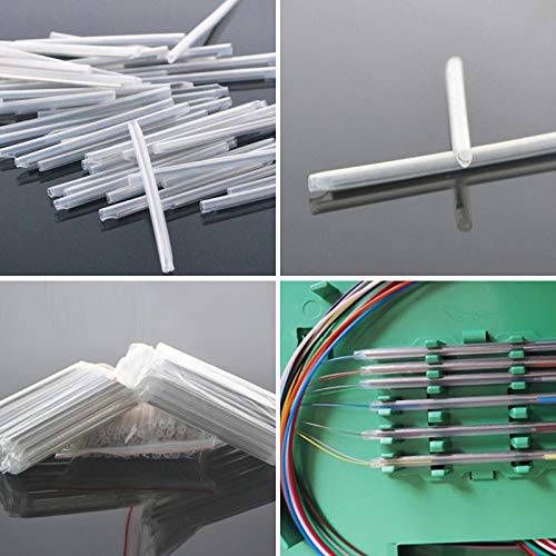 500pcs Dia 5mm 60mm Length Fiber Heat Shrink tubing fibers - Accommodate up 12 Fiber Fusion Splice Protection Sleeve 1.0mm Steel Needle Transparent Fiber Splice Tubes(Pre-Shrunk) Dia 5mm 500Pcs 500