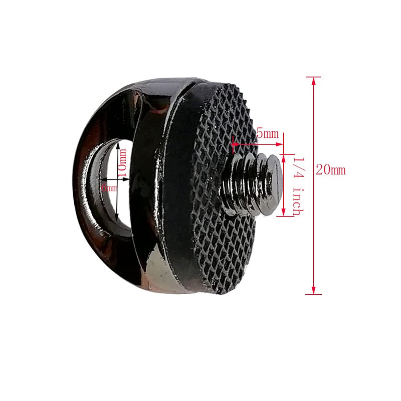 Lala Smill Neck Strap Screw Holder for Camera, 1/4-20 Thread Quick Release Neck Wrist Strap Mounting Fixing Screw, Pack of 20 20pcs