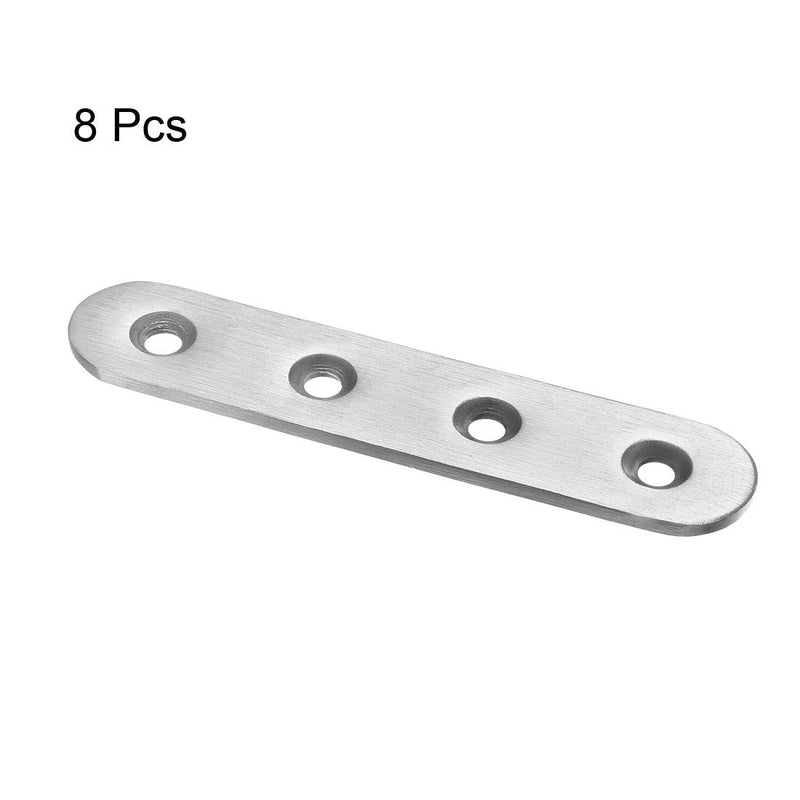 uxcell Repair Plate, 96mmx20mm, Flat Fixing Mending Corner Brace Bracket Connector, Pack of 8
