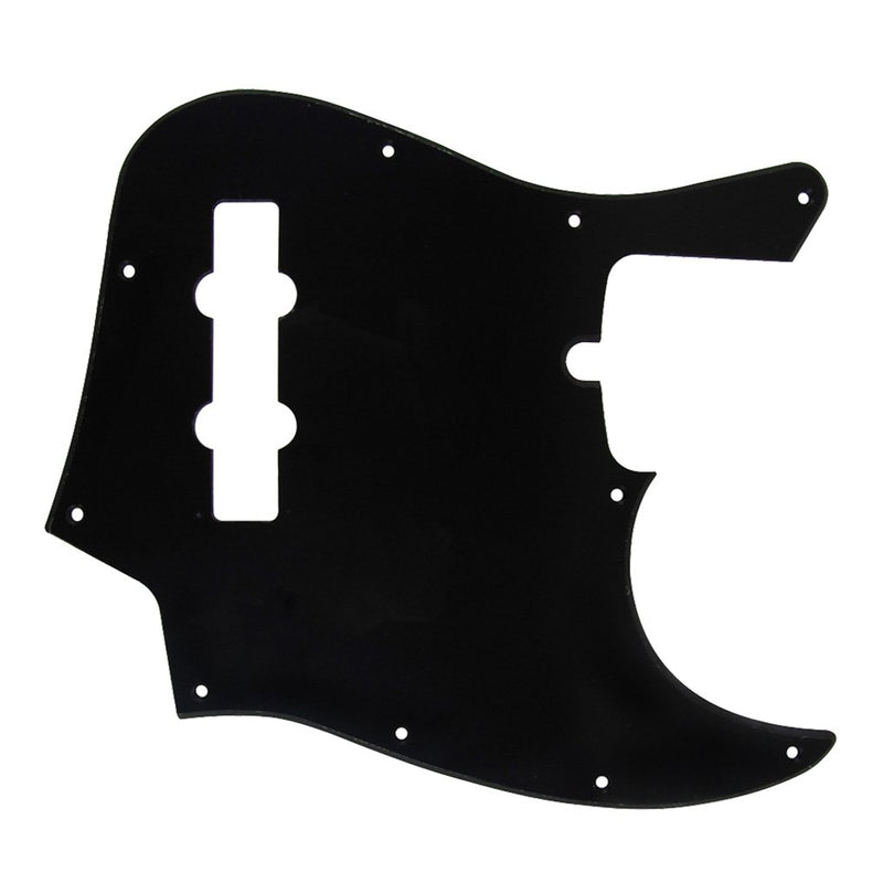 IKN Jazz Bass Pickguard 10 Hole Guitar Pickguard for 4 Strings USA/Mexican Standard Jazz Bass Modern Style, 1Ply Black