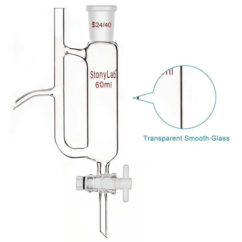 stonylab Water Oil Receiver Separator with 24/40 Lab Supply, 60 ml