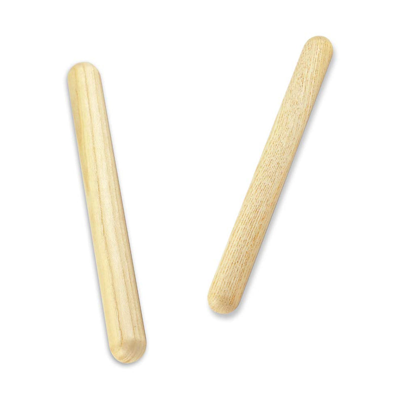 Newbested 7 Inch Solid Wood Rhythm Block Musical Percussion Instrument with Mallet and 2 Pack 8 Inch Rhythm Music Lummi Sticks