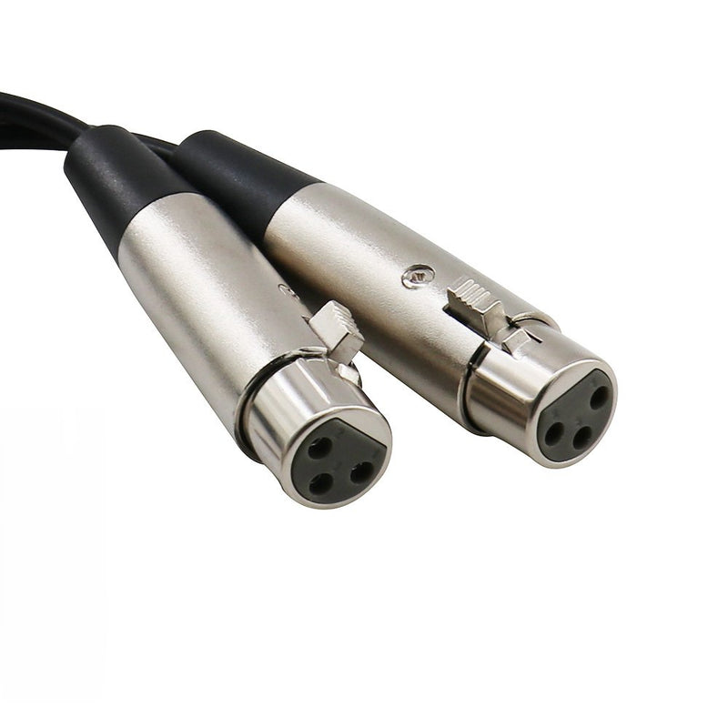[AUSTRALIA] - XLR Splitter Cable 1 ft,Yeung Qee 3 Pin XLR Male to Dual XLR Female Mic Combiner Y Cord Balanced Microphone Adaptor Patch Cable 